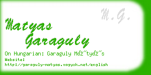 matyas garaguly business card